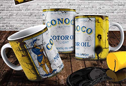 Conoco Motor Oil Vintage Distressed Retro Cool Mug