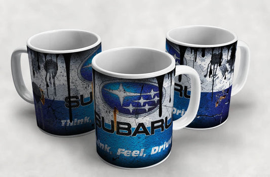 Subaru Vintage Distressed Retro Cool Mug