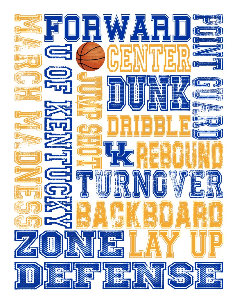 UK Kentucky Wildcats Boys Sports Bedroom Decor, Basketball, Athletic Nursery