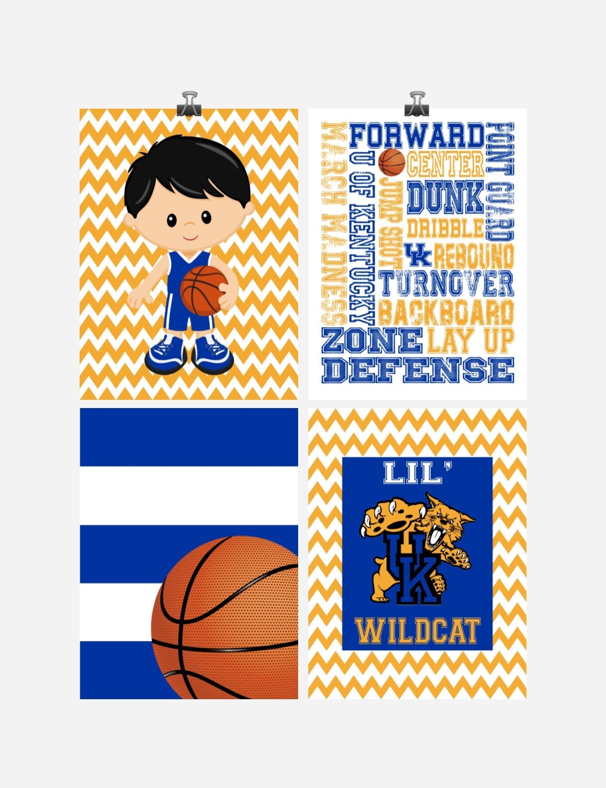 UK Kentucky Wildcats Boys Sports Bedroom Decor, Basketball, Athletic Nursery