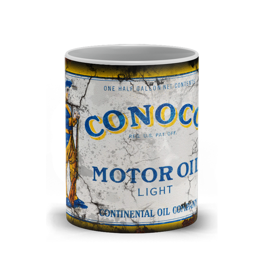 Conoco Motor Oil Vintage Distressed Retro Cool Mug