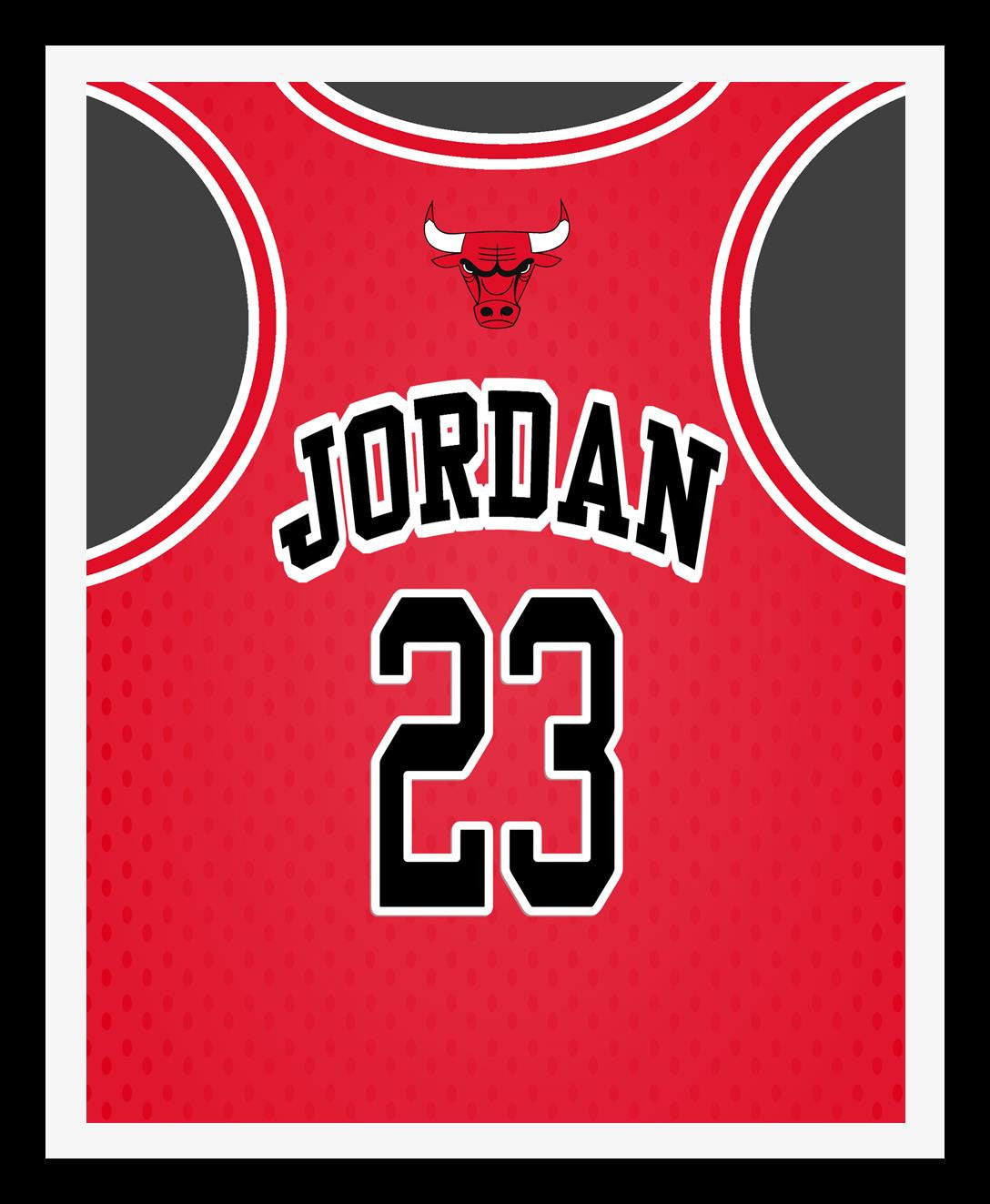 Jordan Jersey Chicago Bulls Art Print - Perfect gift for the Basketball fan, great for the office or fan/man cave