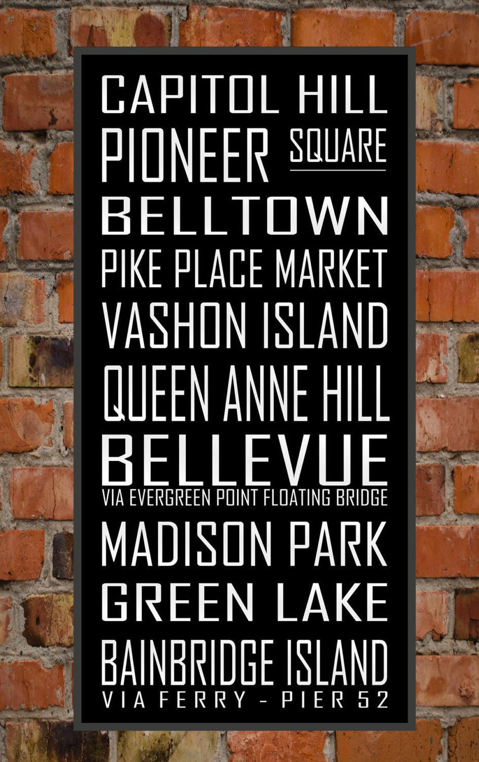 Seattle Subway Sign Print - Available in Multiple Sizes