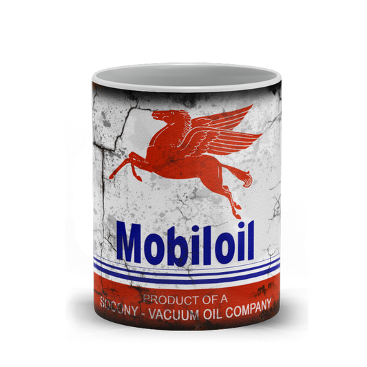 Mobil Oil Vintage Distressed Retro Cool Mug