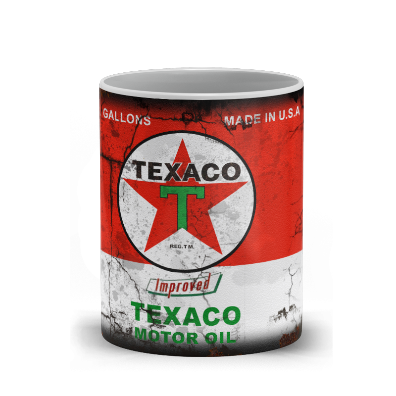 Texaco Motor Oil Vintage Distressed Retro Cool Mug